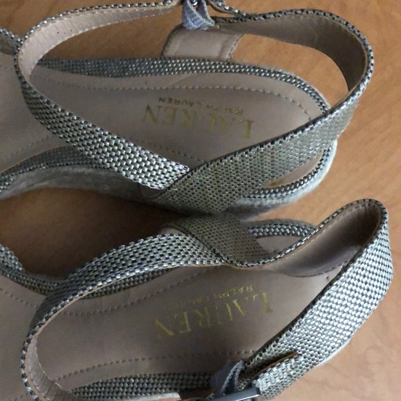 NEW. LAUREN BY RALPH LAUREN WEDGE ESPADRILLES. 10B. Narrow fit. - Picture 6 of 8